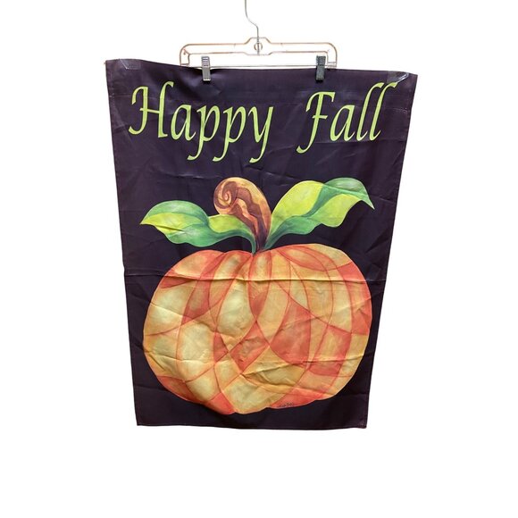Happy Fall Pumpkin Thanksgiving Garden Flag Outdoor Decor Double-Sided - Picture 1 of 4